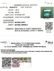 5.80/CT Natural Panna Stone with Govt. Lab Certificate (23310)